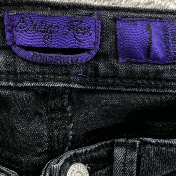 2 Indigo Rein Women Jeans Size 1 Lot Of Two Skinny Leg Embroidered Destroyed Y2K - Picture 5 of 16